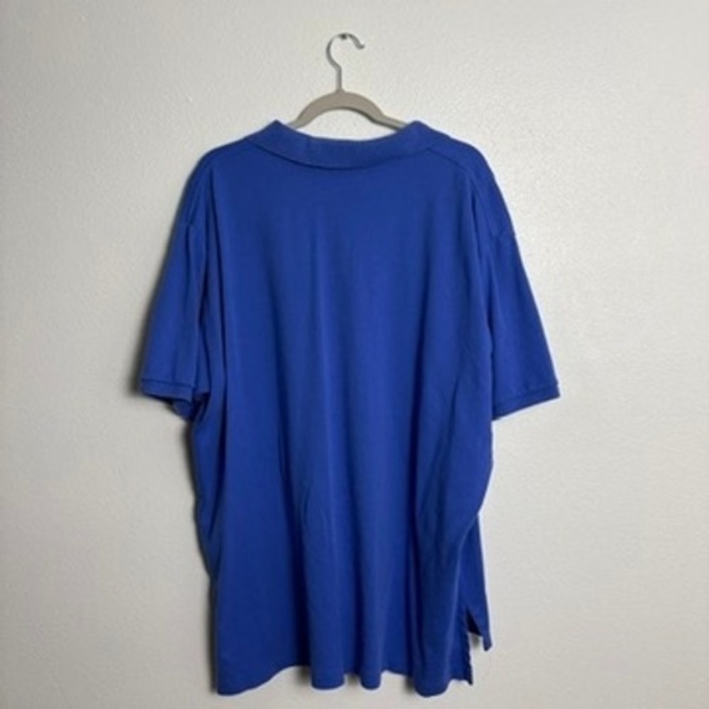 Polo Ralph Lauren Mens XXL Blue Short Sleeve Polo Shirt Orange Pony Logo - Picture 5 of 7